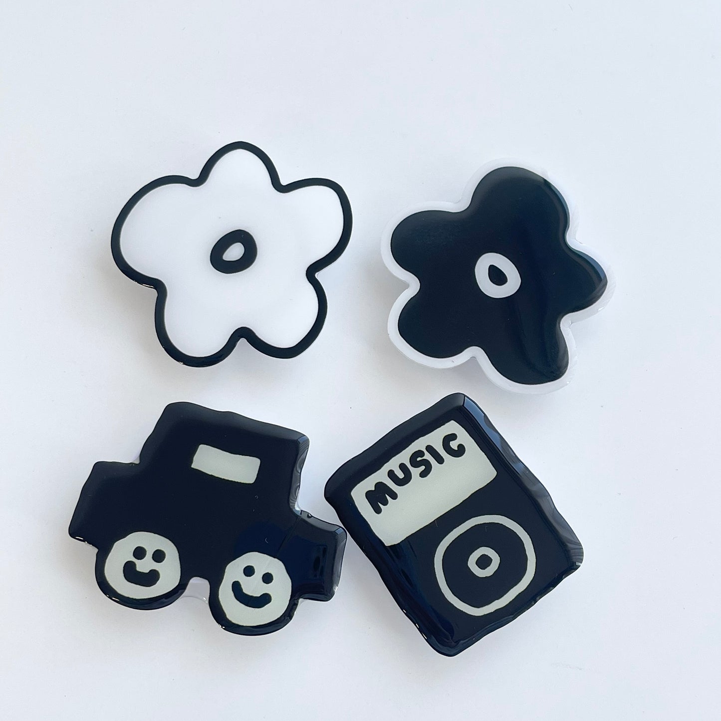 sketch grip #black flower