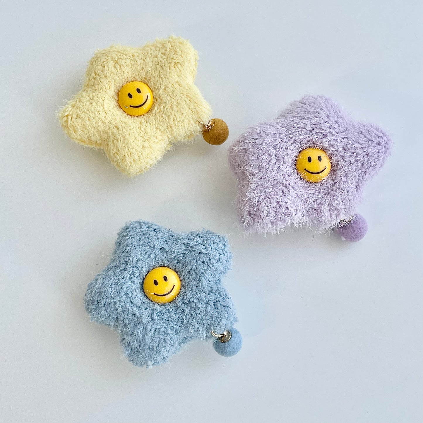 smile face star grip #purple