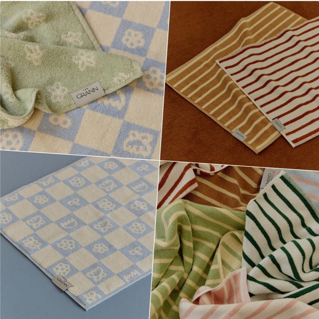 上質なタオル バスマット | blue fog flower