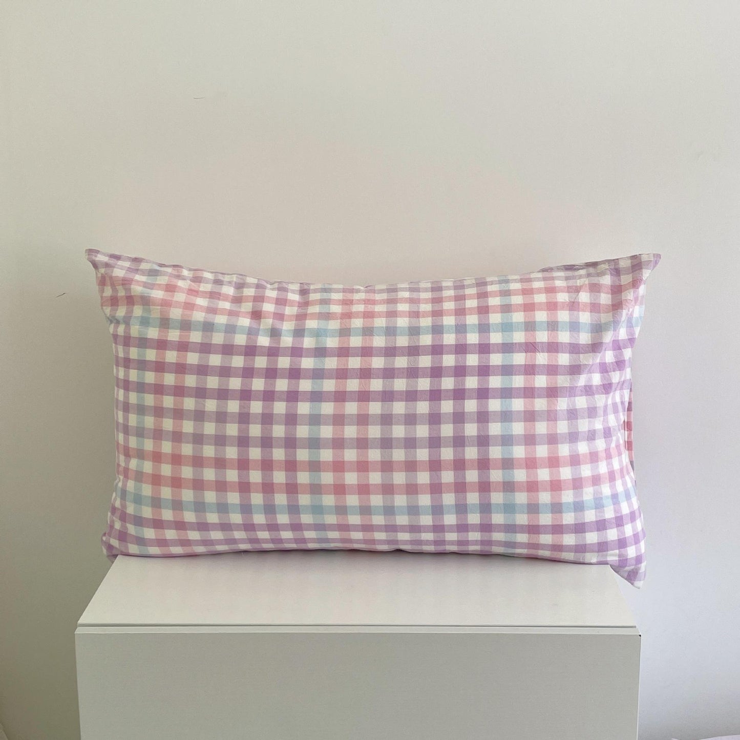 2ピースセット purple checker pillow case
