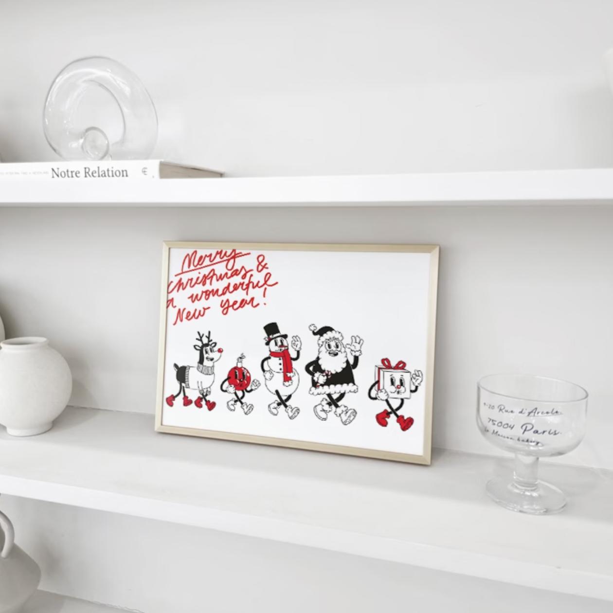 christmas friends | wall art
