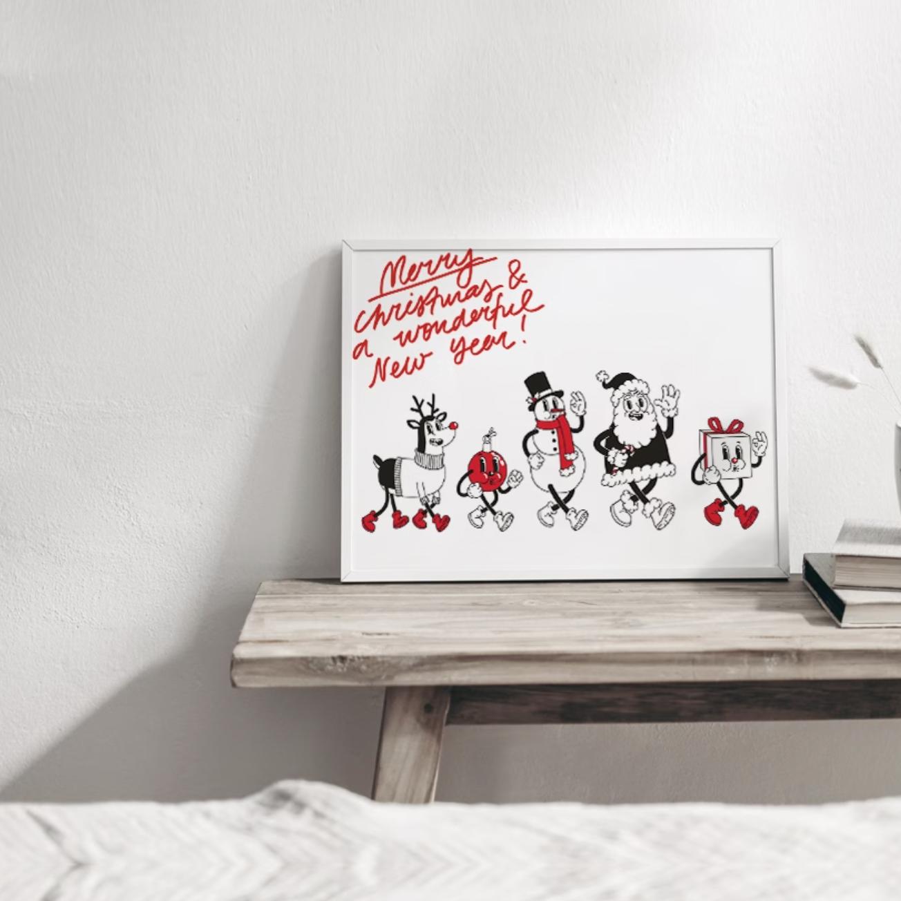 christmas friends | wall art