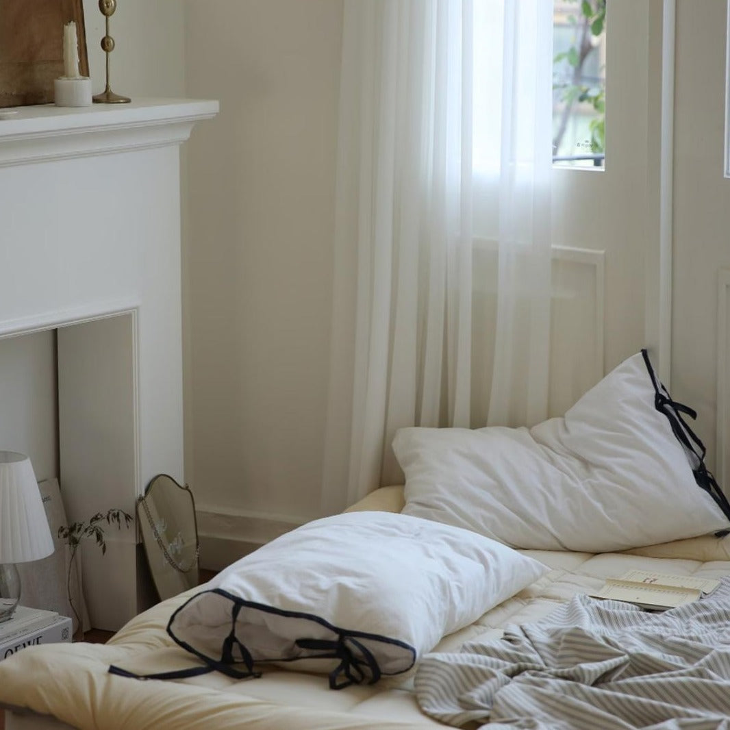 ストリングリボン 枕カバー | ribbon pillow case