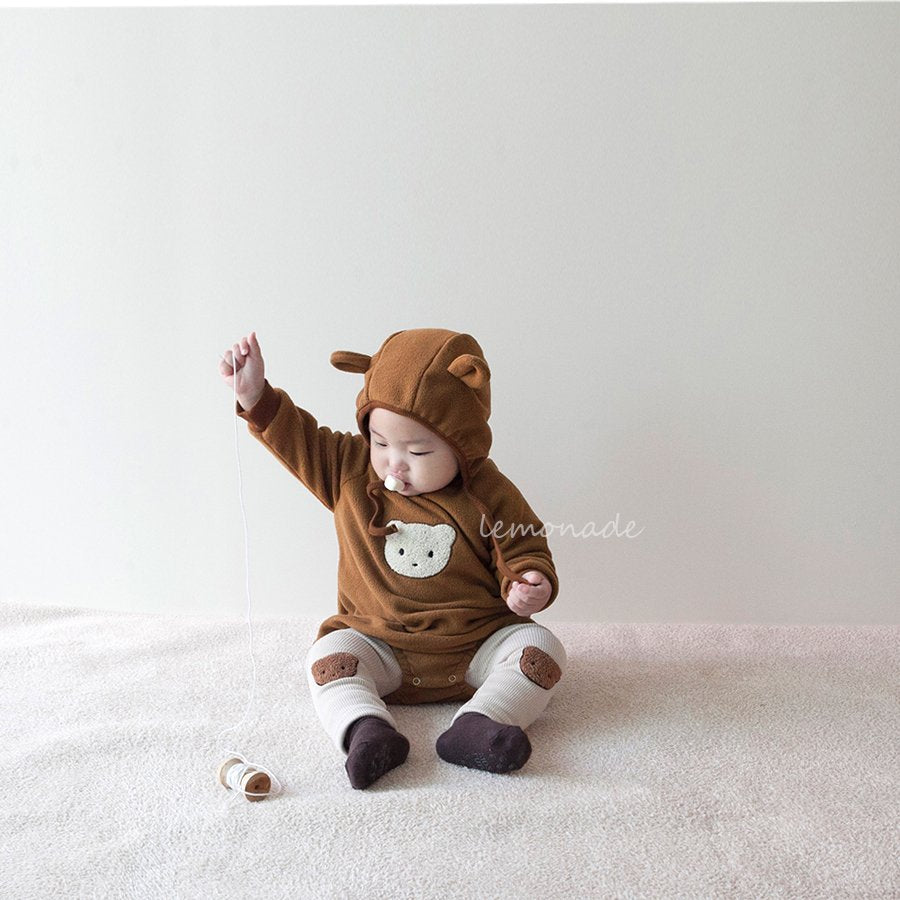 もこもこ くまちゃん ベージュ 3点セット