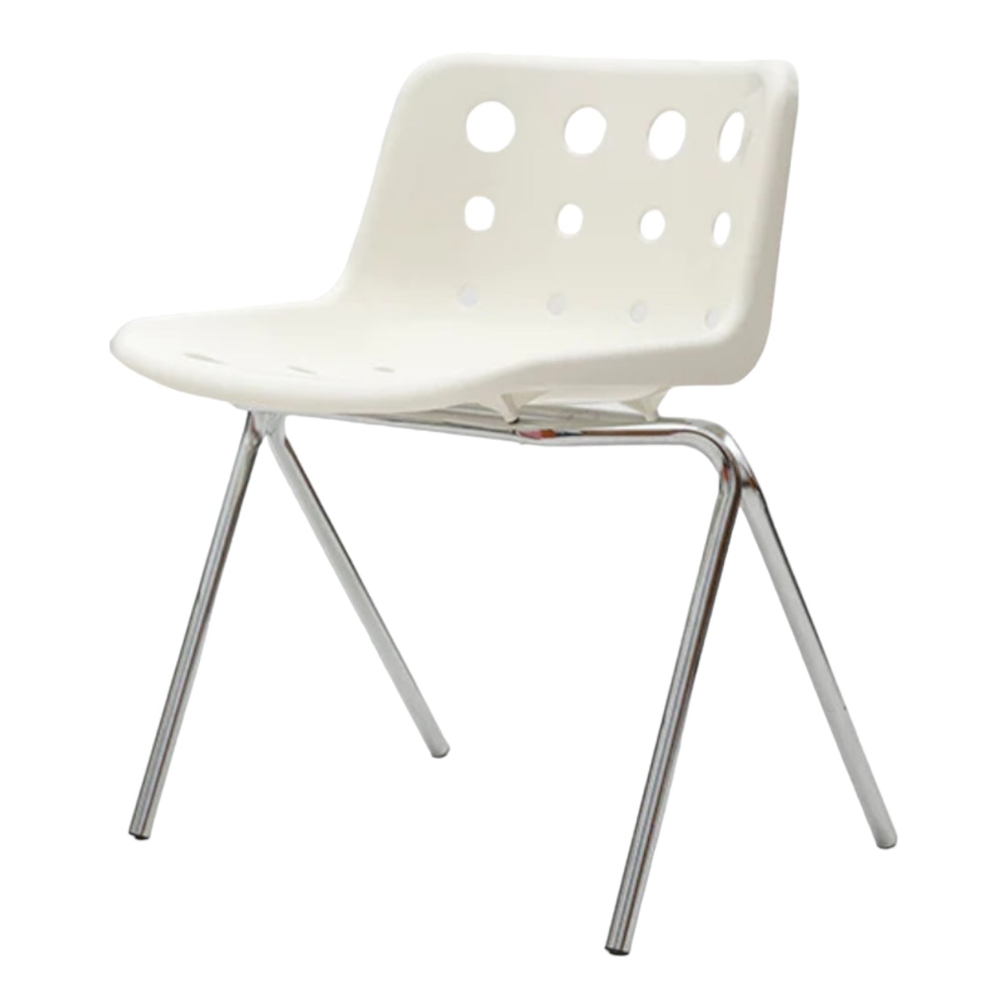 白い穴の空いた椅子