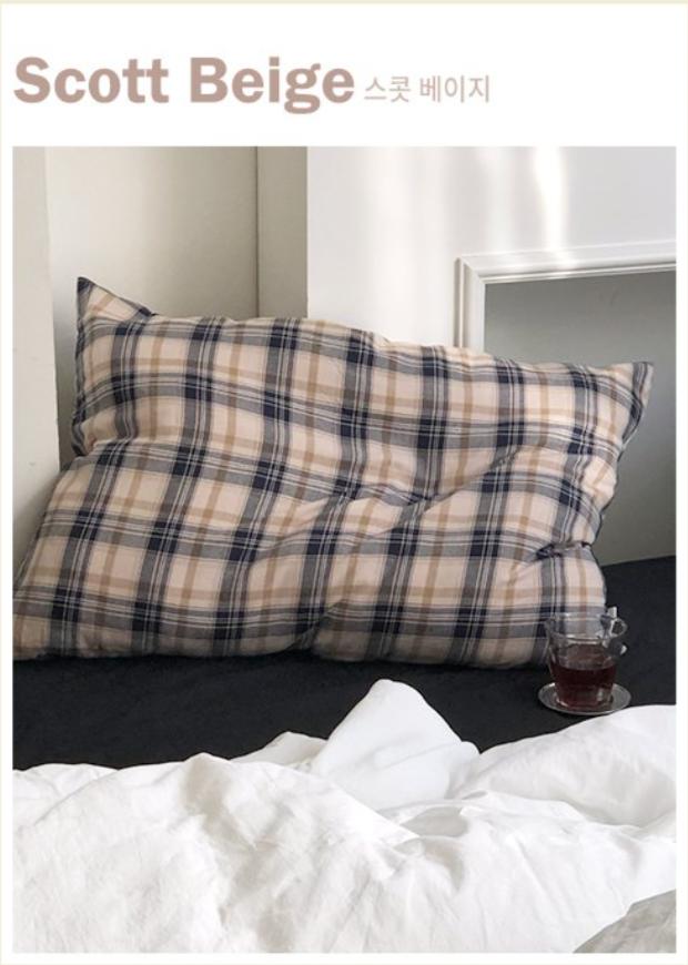 チェック柄 枕カバー #6 | rendezvous collection