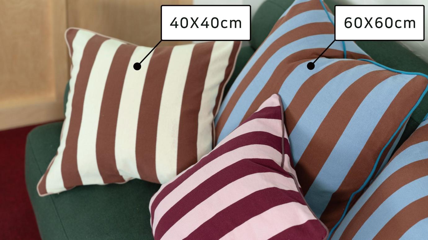 ストライプ コットンニット クッションカバー | knit cushion cover