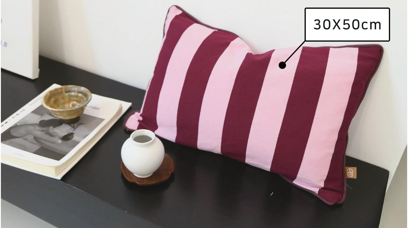 ストライプ コットンニット クッションカバー | knit cushion cover