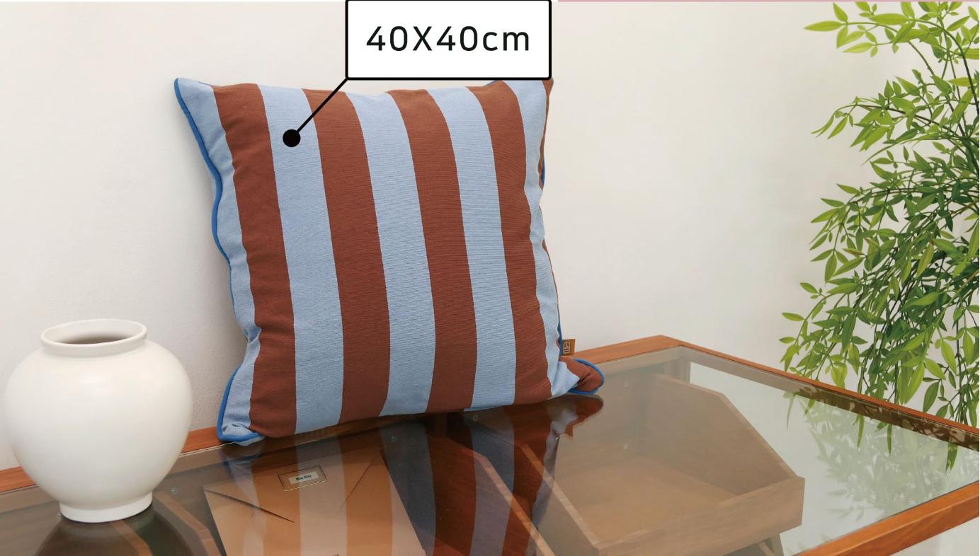 ストライプ コットンニット クッションカバー | knit cushion cover