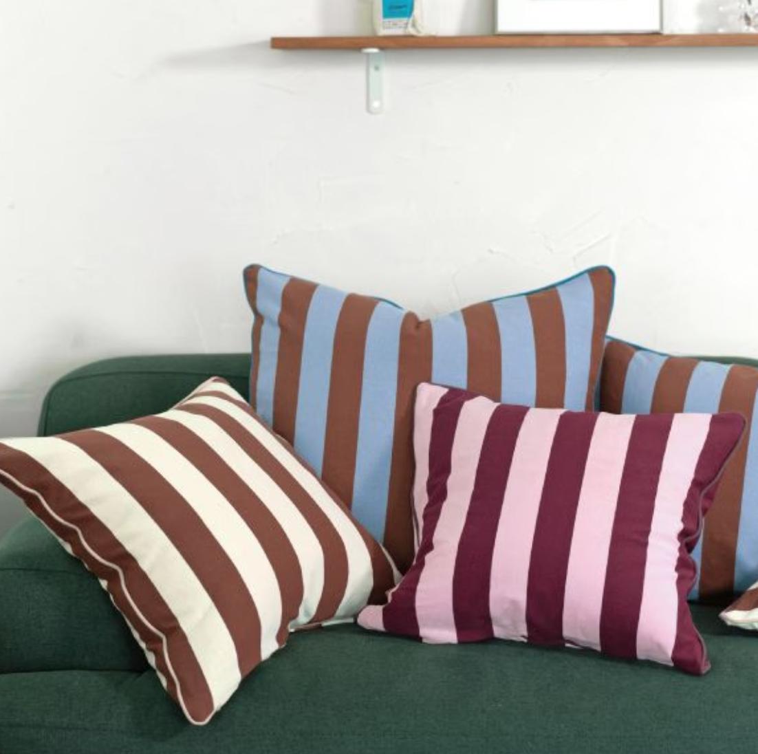 ストライプ コットンニット クッションカバー | knit cushion cover