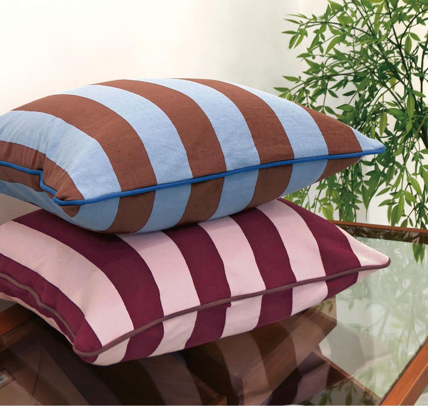 ストライプ コットンニット クッションカバー | knit cushion cover