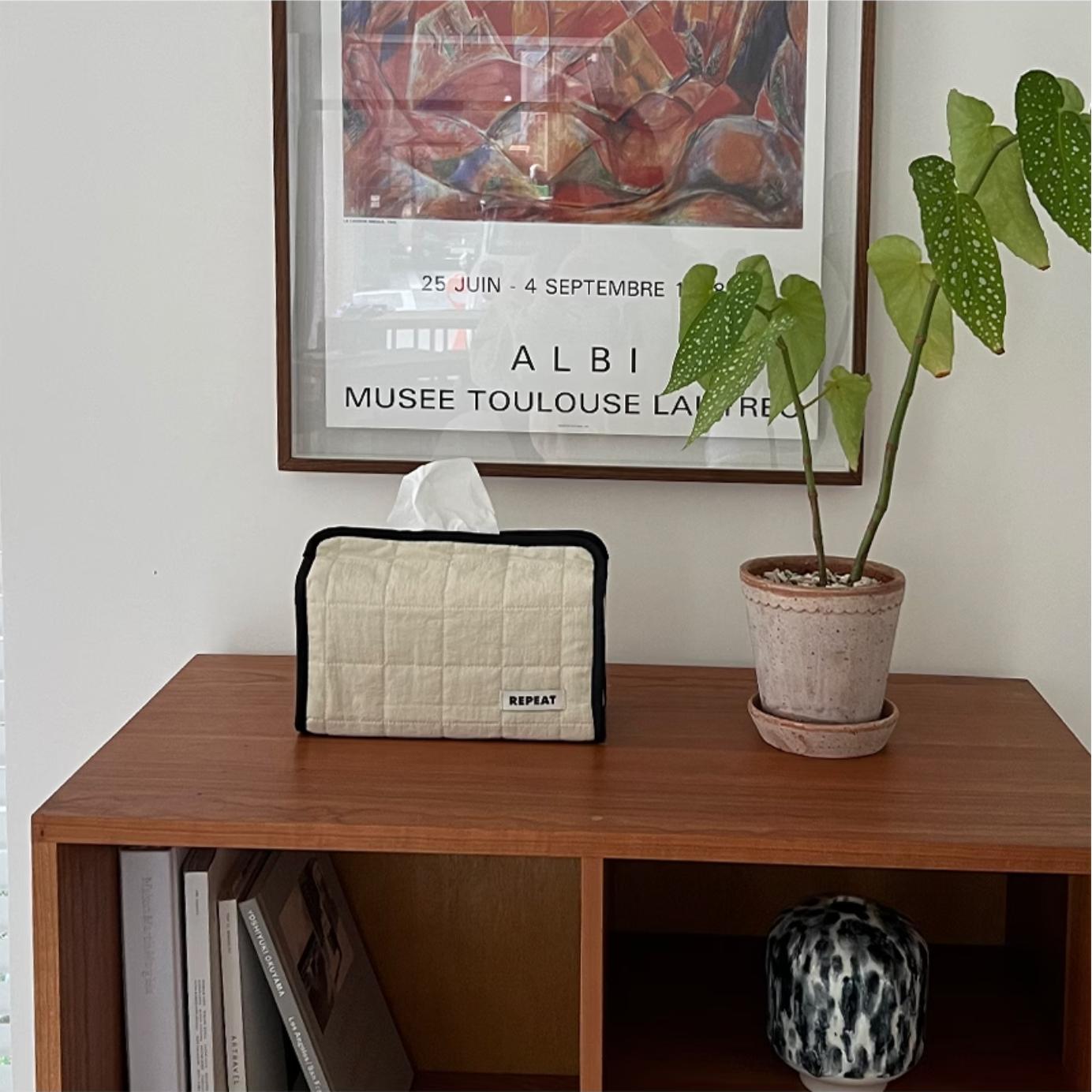 キルティング ティッシュケース L | tissue case