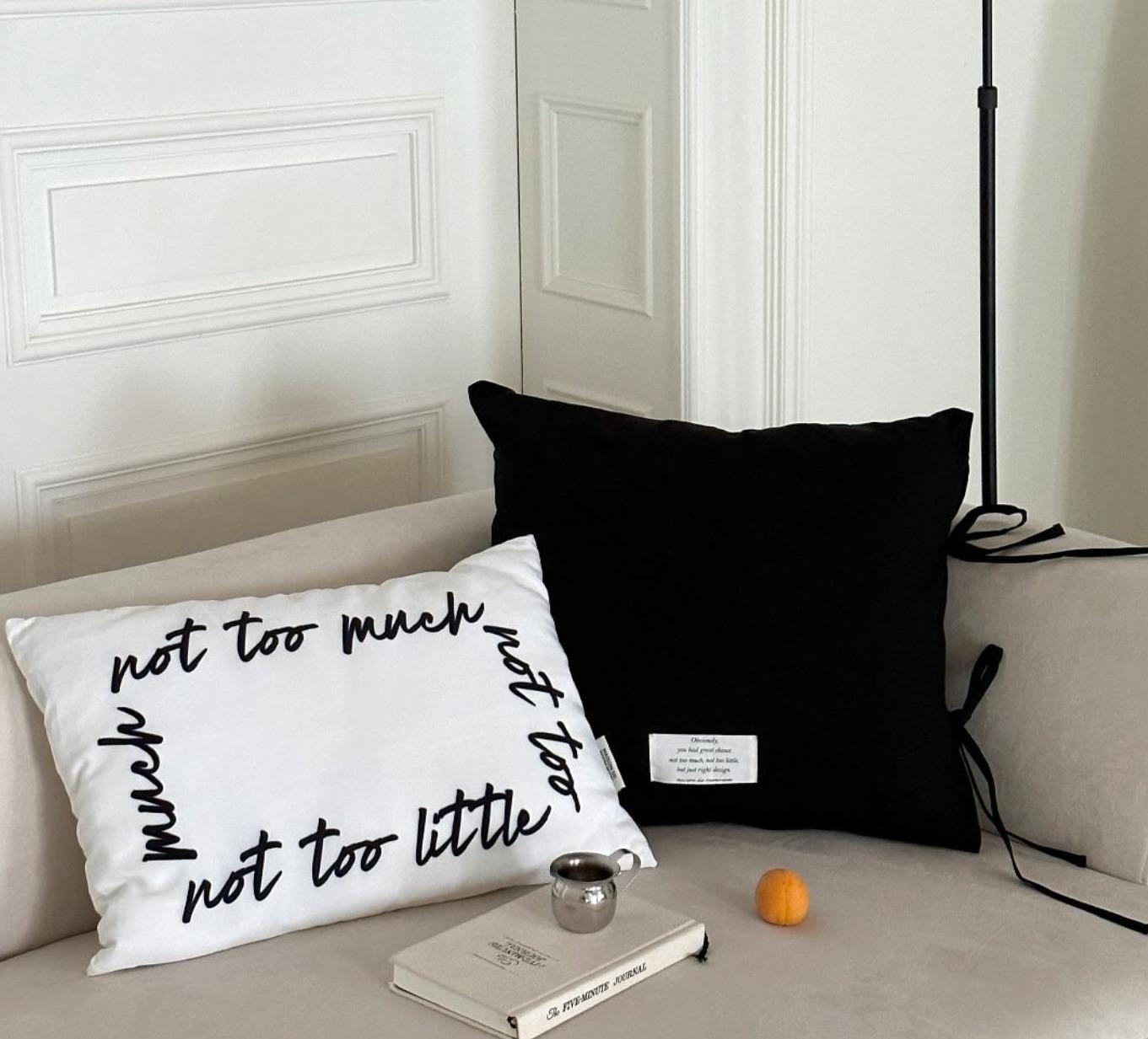 ストリングリボン クッションカバー | black