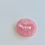 "LOVE" round stone grip #pink