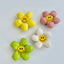 smile face puffy flower grip #yellow