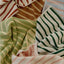 上質なタオル バスマット | green stripe
