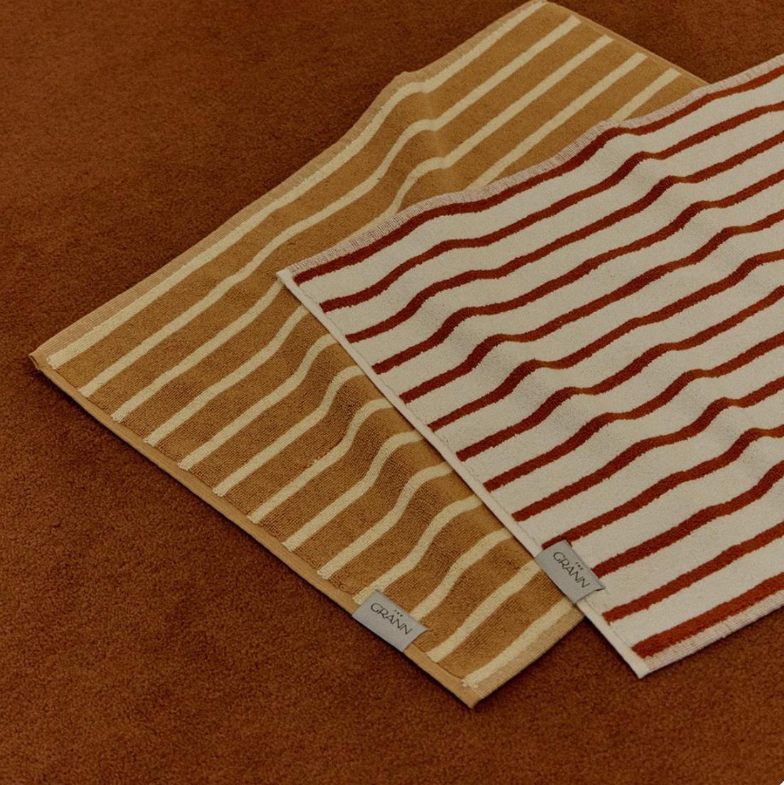 上質なタオル バスマット | ice coffee stripe