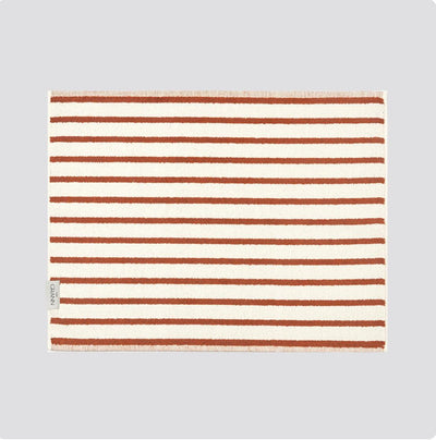 上質なタオル バスマット | almond stripe