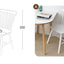 【80cm】選べる椅子 ホワイトハーフ ダイニングテーブル