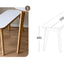 【120cm】選べる椅子 ウッドハーフ ダイニングテーブル