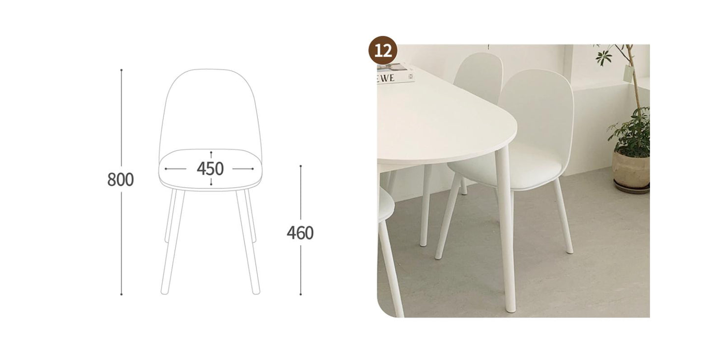 【80cm】選べる椅子 ウッドハーフ ダイニングテーブル