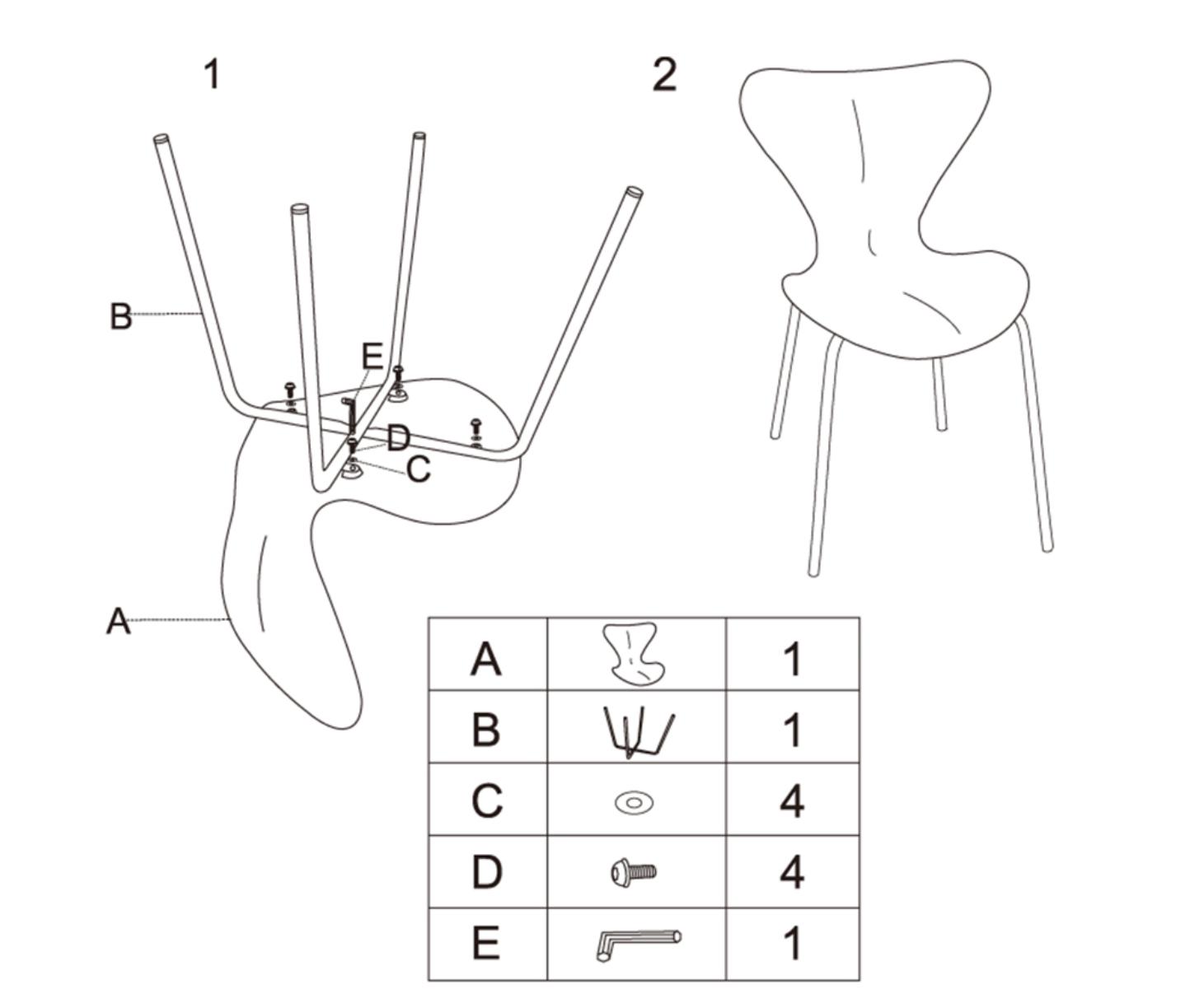 【8カラー】２ピースセット カラーモダンチェア | color chair