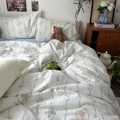 選べるサイズ flower ribbon bed linen
