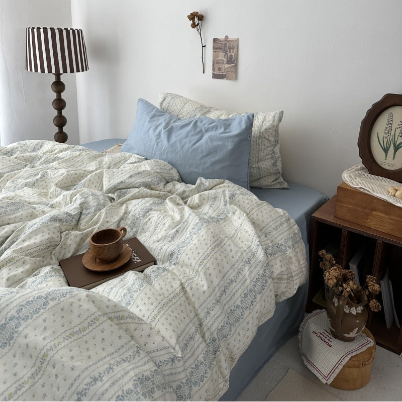 french blue bed linen