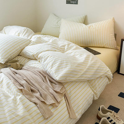 3点セット lemon striped bed linen set