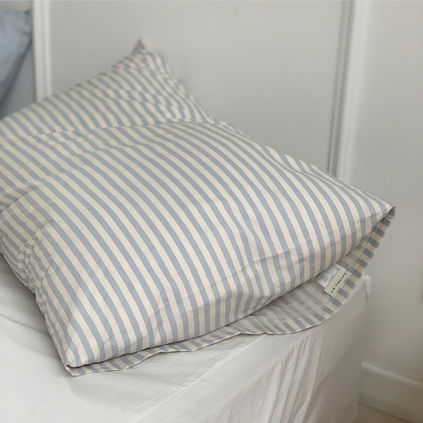 powder striped Pillow | La Tulipe