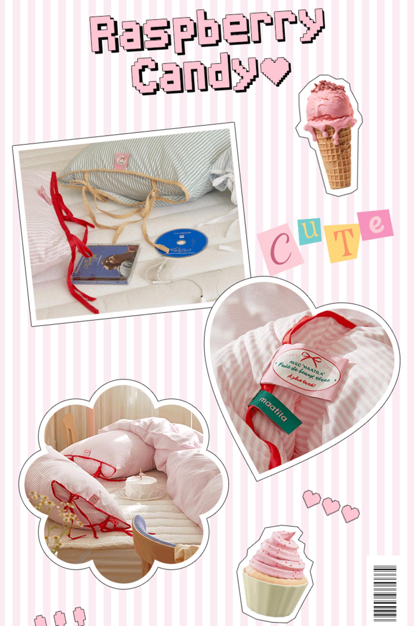 raspberry candy 布団カバー | ribbon cake collection