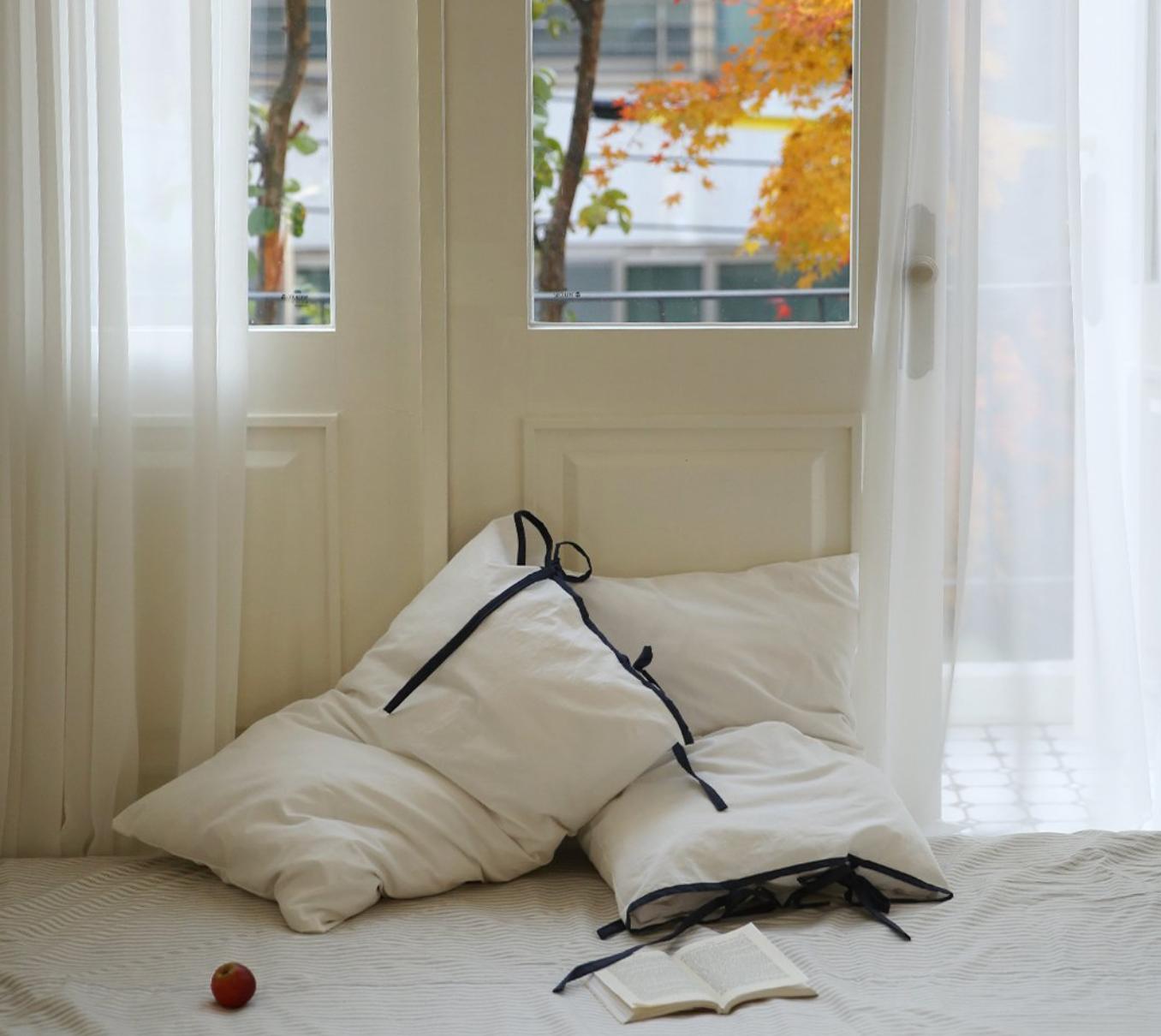 ストリングリボン 枕カバー | ribbon pillow case