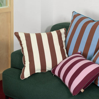 ストライプ コットンニット クッションカバー | knit cushion cover