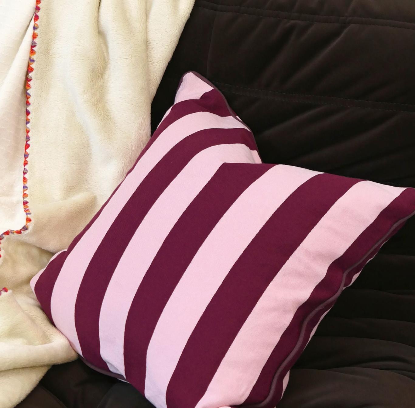 ストライプ コットンニット クッションカバー | knit cushion cover