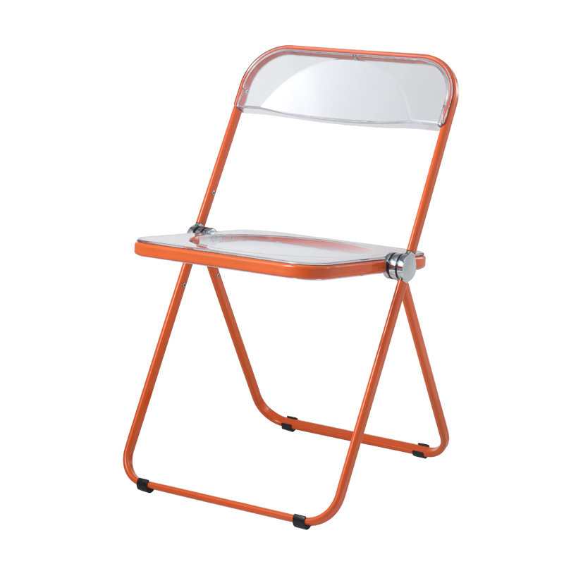 オレンジラインの折り畳み椅子
